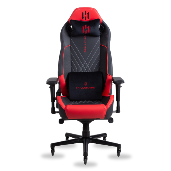 Skillchairs SC9 Red Shark – Chaise gamer robuste avec design agressif et accoudoirs 4D.