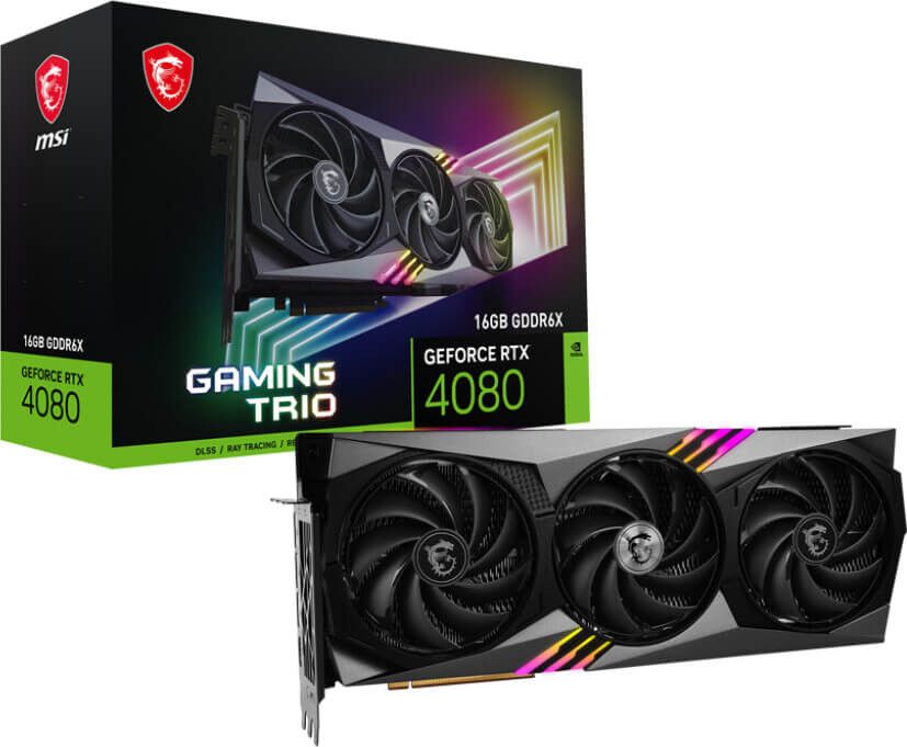 MSIGeForce RTX 4080 16GB GAMING TRIO carte graphique maroc