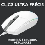 Souris Gaming Logitech G102 LIGHTSYNC Blanc