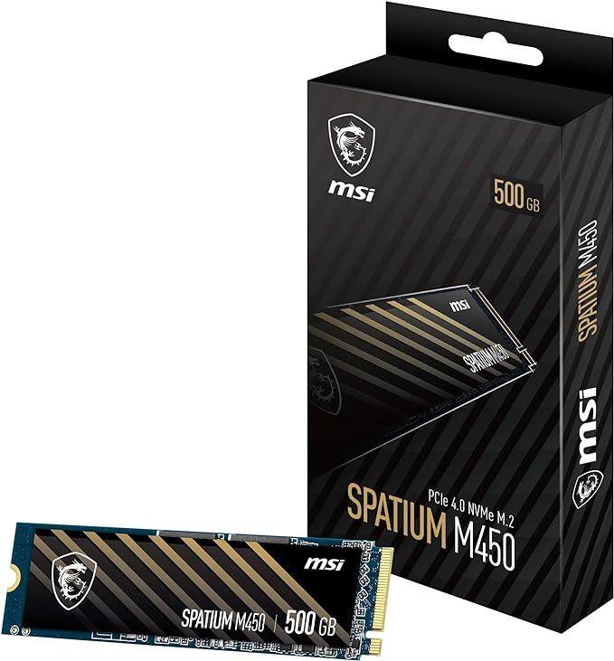MSI SPATIUM M450 PCIe 4.0 NVMe M.2 500GB SSD