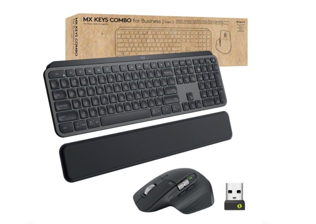 Logitech MX Keys combo for Business Gen 2 clavier Souris incluse RF sans fil + Bluetooth