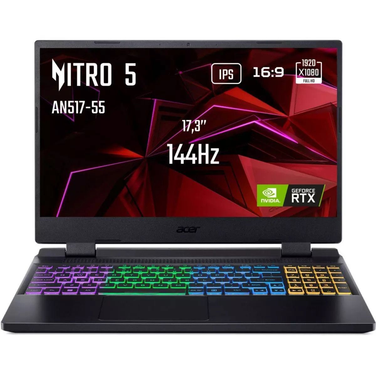 Acer Nitro 5 AN517-55-71KE Intel i7-12650H, 17.3" FHD 144Hz, RTX 4050 6GB, 16GB RAM, 512GB SSD, Windows 11 Home Acer Nitro 5 AN517-55-71KE Intel i7-12650H, 17.3" FHD 144Hz, RTX 4050 6GB, 16GB RAM, 512GB SSD, Windows 11 Home