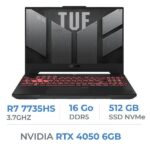 ASUS TUF A15 TUF507NU AMD Ryzen R7 7735HS, 16GB DDR5, 512GB SSD, RTX 4050 6GB, 15.6'' 144Hz