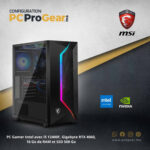 PC Gamer Intel avec i5 12400F, Gigabyte RTX 4060, 16 Go de RAM et SSD 500 Go