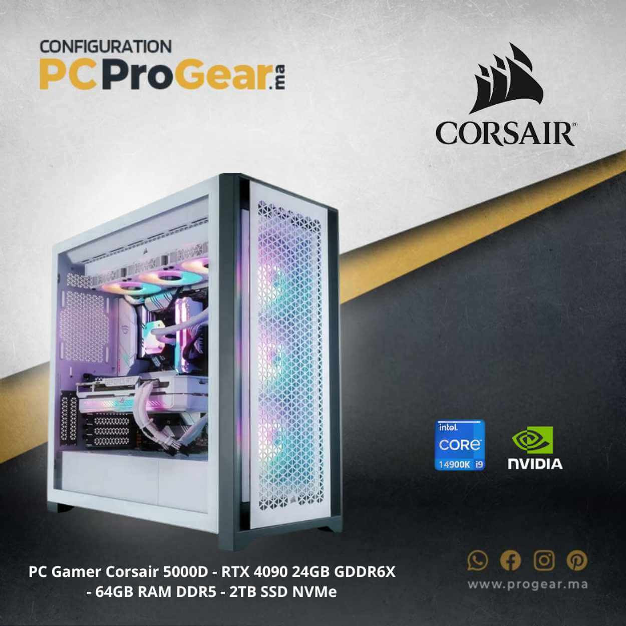 PC Gamer haut de gamme Corsair 5000D Intel i9, RTX 4090 24GB, 64GB — free download