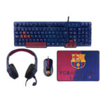 Champion Pack FC Barcelona - Clavier, Souris Gaming, Tapis de Souris, Casque Officiel