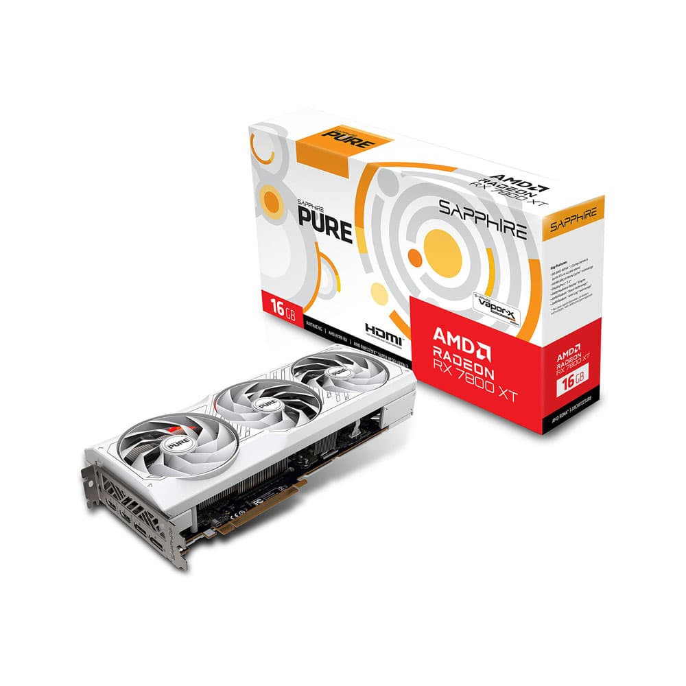 Sapphire PURE AMD Radeon RX 7800 XT GAMING OC 16GB - Carte Graphique Puissante - Les Meilleures Performances 4K