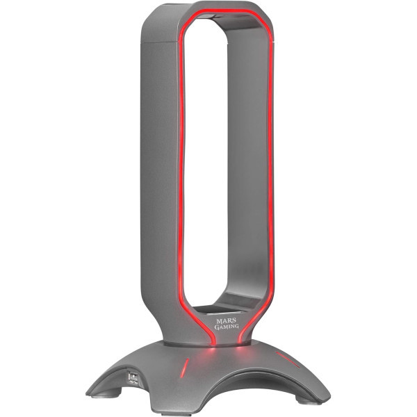 Mars Gaming MHHX 2in1 RGB - Support Casque et HUB USB avec Éclairage RGB Flow - Accessoire Gaming Ultime