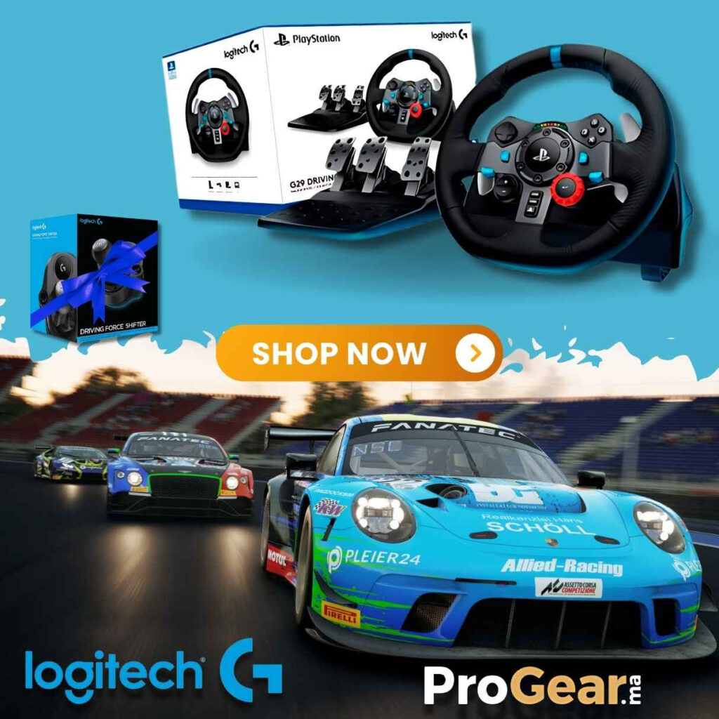 Cadeau pour Nouvelle Année - Bundle Logitech G29 + Driving Force Shifter - Volant et Pédales Réalistes - PC & PlayStation