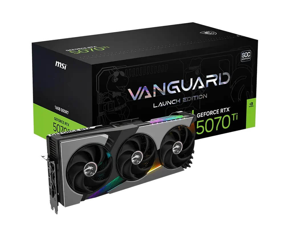 MSI GeForce RTX™ 5070 Ti 16G VANGUARD SOC Launch Edition