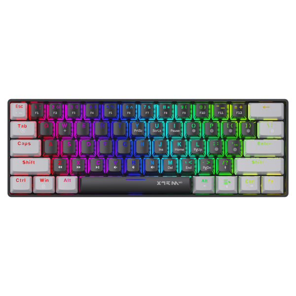 Clavier Gaming XTRMLAB Vortex (Red Switch) - Rétroéclairage RGB - Format 60% Ultra-Compact