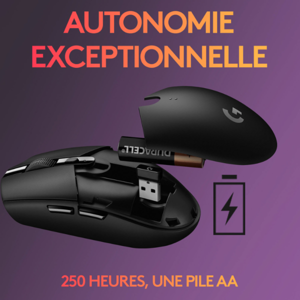 Logitech G G305 Lightspeed Wireless Gaming Mouse (Noir) – Image 4