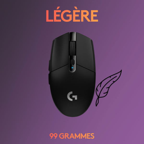 Logitech G G305 Lightspeed Wireless Gaming Mouse (Noir) – Image 2
