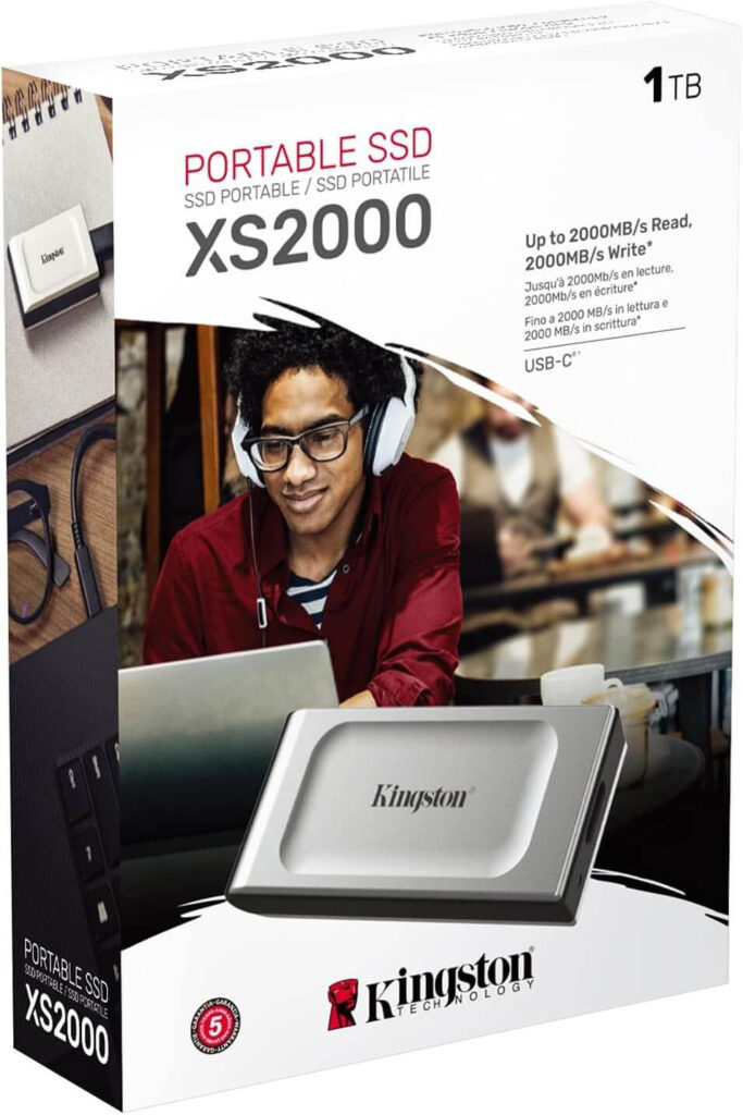 Kingston XS2000 1TB SSD Externe – Ultra Rapide & Résistant