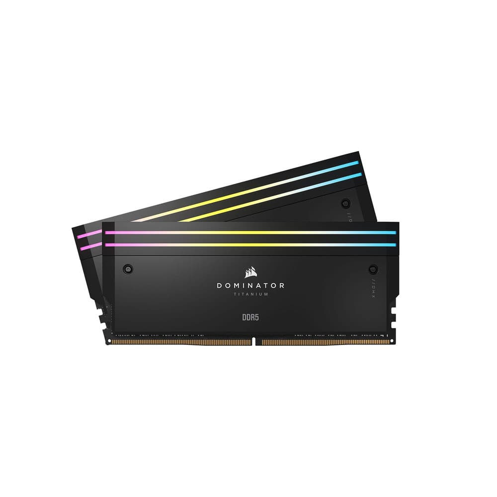 CORSAIR DOMINATOR TITANIUM RGB 32 Go (2x16 Go) DDR5 6000 MT/s - AMD EXPO — Gris