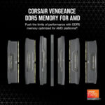 Corsair VENGEANCE 32GB (2x16GB) DDR5 6000MT/s CL36 - Mémoire AMD EXPO & Intel XMP