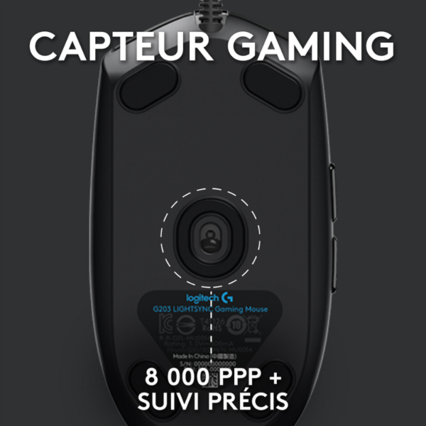 Logitech G G203 LightSync (Noir) – Image 4