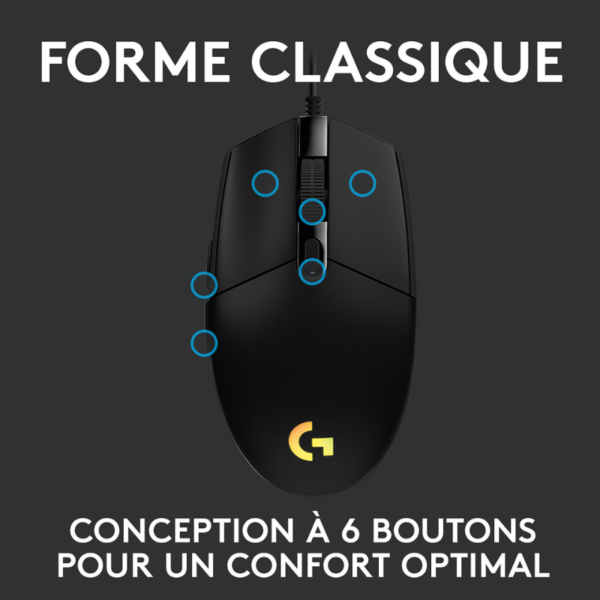 Logitech G G203 LightSync (Noir) – Image 5