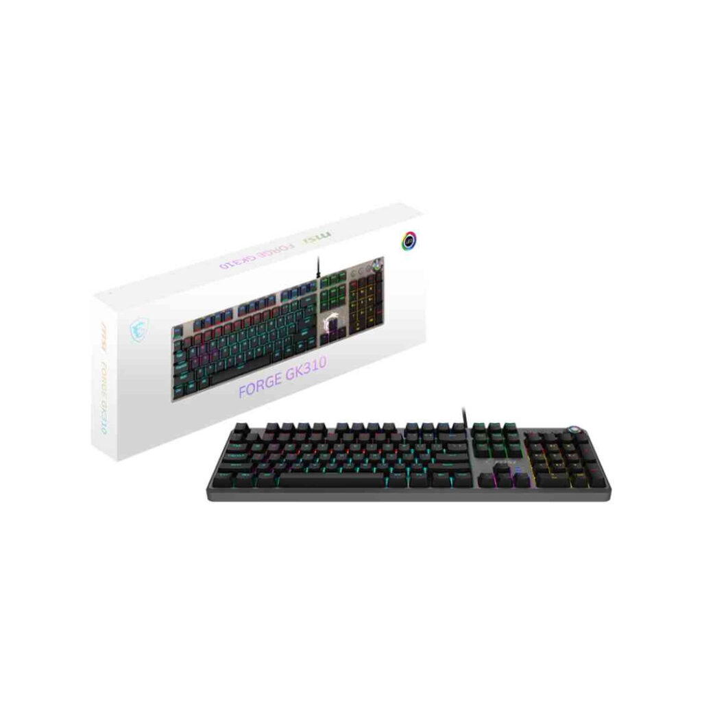 MSI Forge GK310 Red Switches - Clavier Mécanique Personnalisable RGB