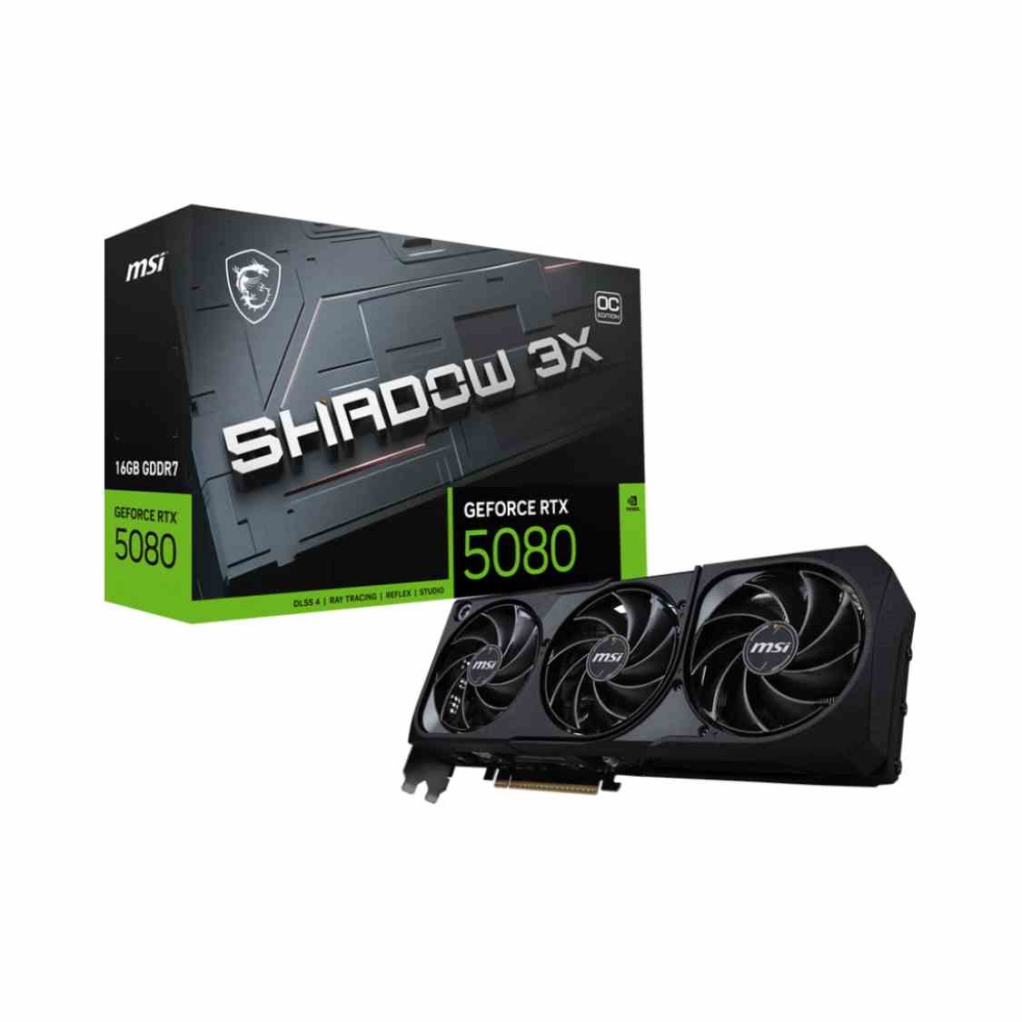 MSI GeForce RTX 5080 SHADOW 3X OC 16GB GDDR7 MSI GeForce RTX 5080 SHADOW 3X OC 16GB GDDR7