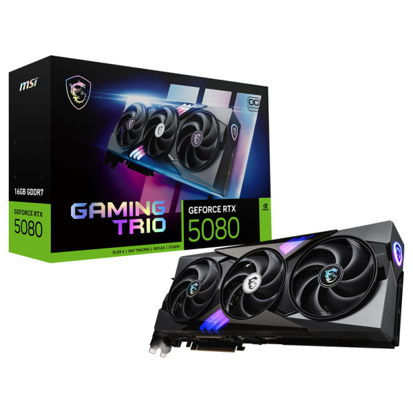 MSI GeForce RTX 5080 GAMING TRIO OC 16GB GDDR7