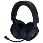 Microphone HyperClear Super Wideband rétractable du Razer Kraken V4 Pro.