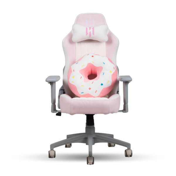 Skillchairs SC MINI FIONA – Chaise gamer compacte en tissu avec accoudoirs 4D réglables.