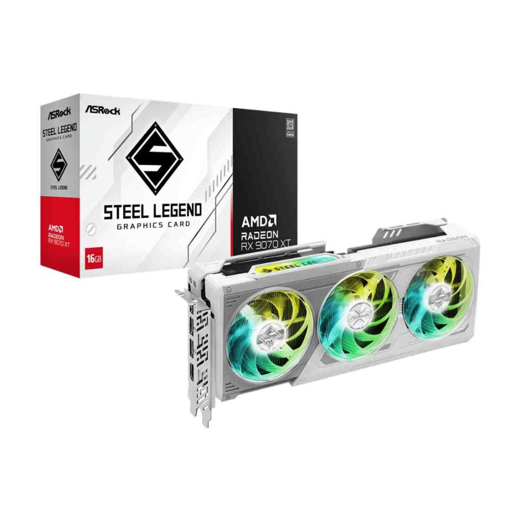 ASRock AMD Radeon RX 9070 XT Steel Legend 16GB