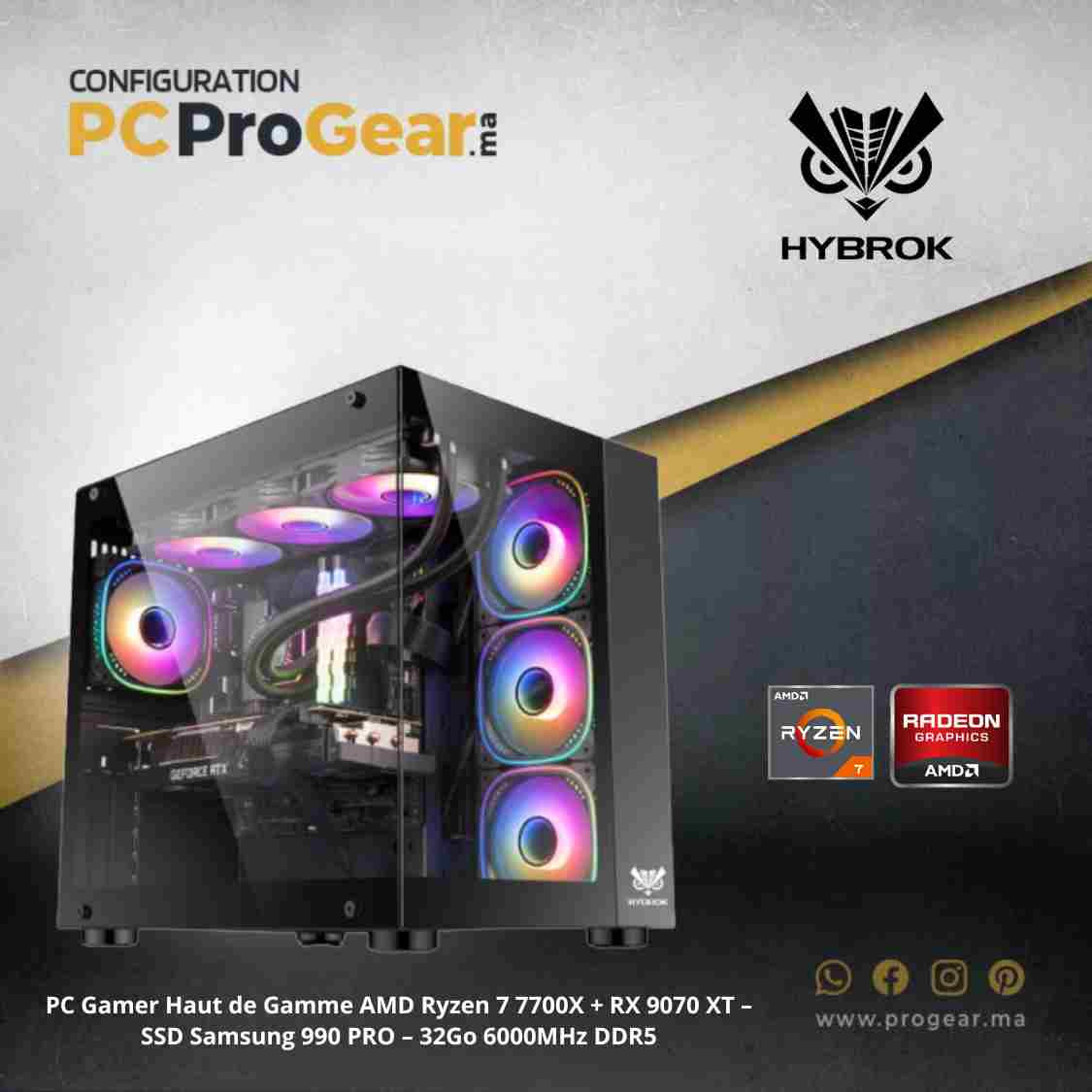 PC Gamer Haut de Gamme AMD Ryzen 7 7700X + RX 9070 XT SSD Samsung 990 — free download