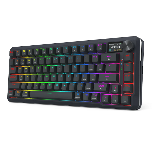 Redragon K708 Pro LCD Wireless Mechanical Keyboard (Black)