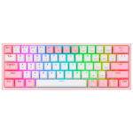 Redragon K616 Fizz PRO 60% Wireless RGB Red Switches (White/Pink)