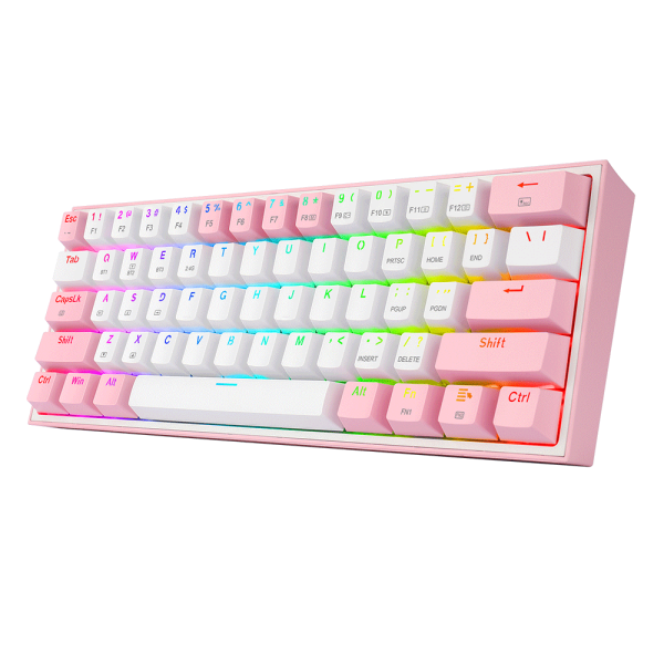 Redragon K616 Fizz PRO 60% Wireless RGB Red Switches (White/Pink)