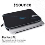 Sounce Protective Laptop Bag Sleeve fits Upto 15.6" Wrinkle Free, Padded, Water Resistant Light Neoprene case Cover Pouch, Compatible for All Notebooks Such as Mac Book Pro (15.6 inch) – Image 2