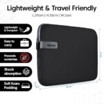 Sounce Protective Laptop Bag Sleeve fits Upto 15.6" Wrinkle Free, Padded, Water Resistant Light Neoprene case Cover Pouch, Compatible for All Notebooks Such as Mac Book Pro (15.6 inch) – Image 3