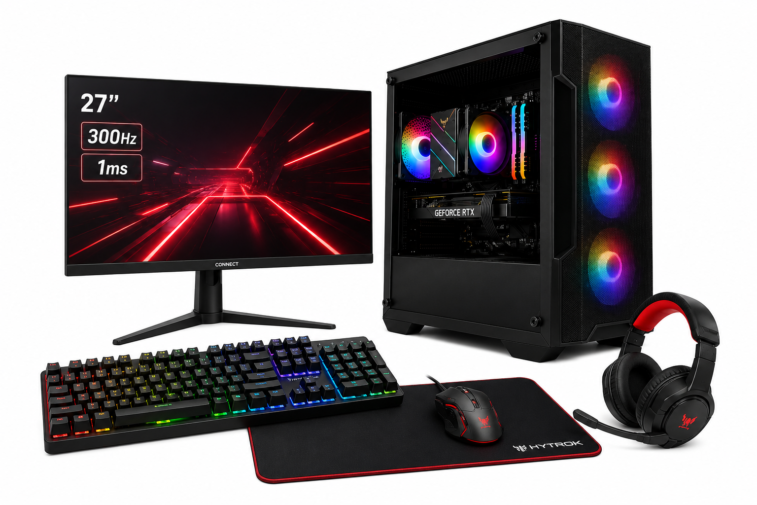 pack promo pc portable.png Setup Complet — Ryzen 5 5600X / RTX 5060 / 16Go Ram / 512Go SSD / Écran 300Hz – Image 1